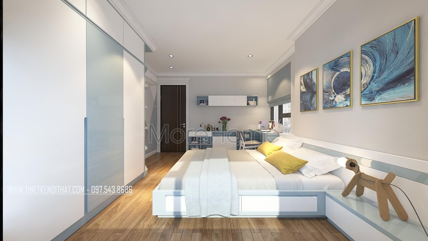 Thiết kế nội thất phòng ngủ chung cư An Bình City Nam Từ Liêm